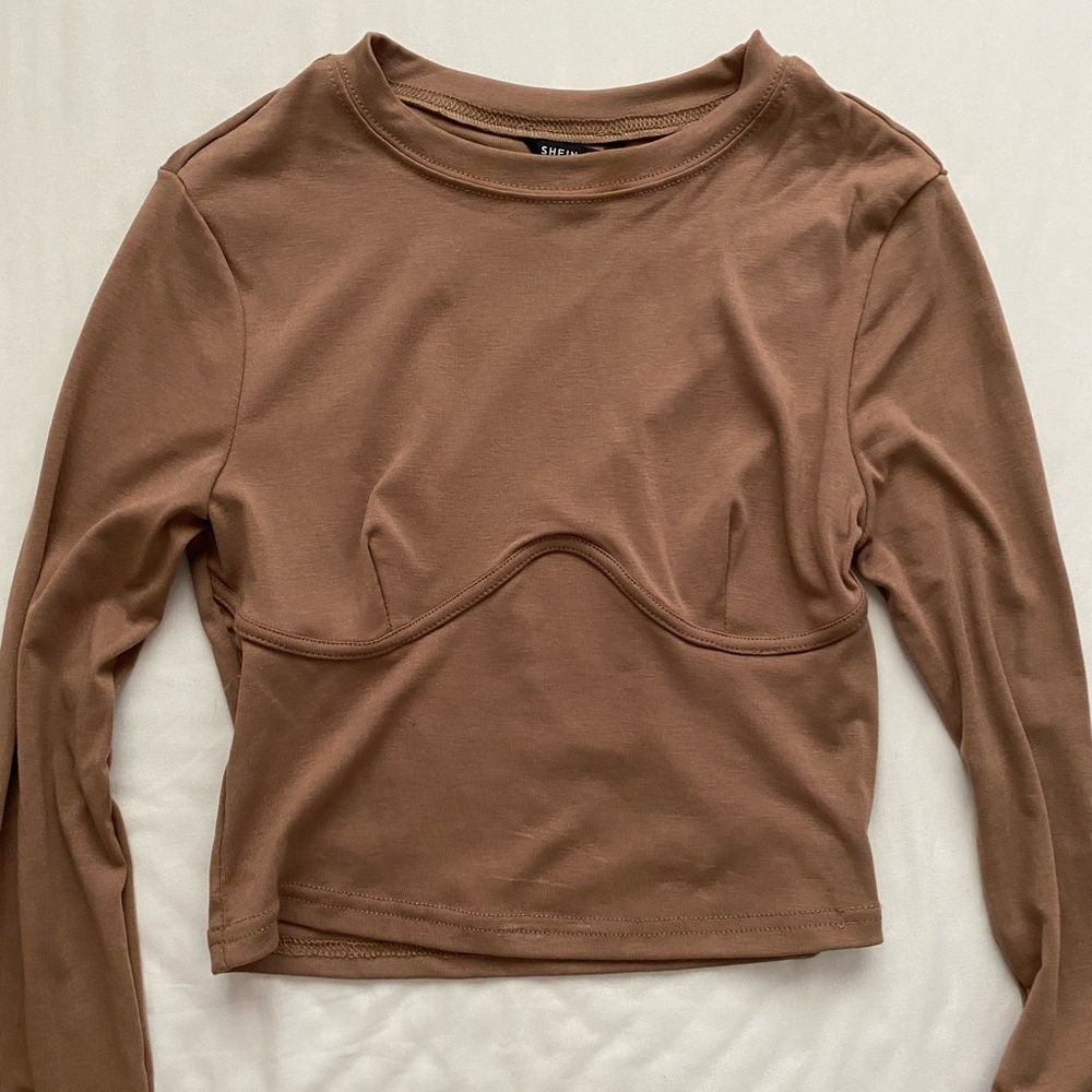 Brown crop top
